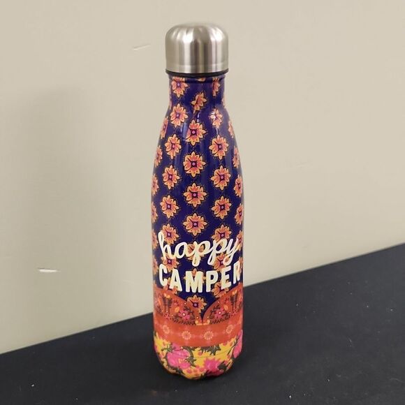 Natural Life Happy Camper Stainless Steel Water Bottle - Picture 1 of 4